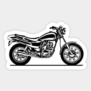 Nighthawk 650 Motorcycle Sketch Art Sticker